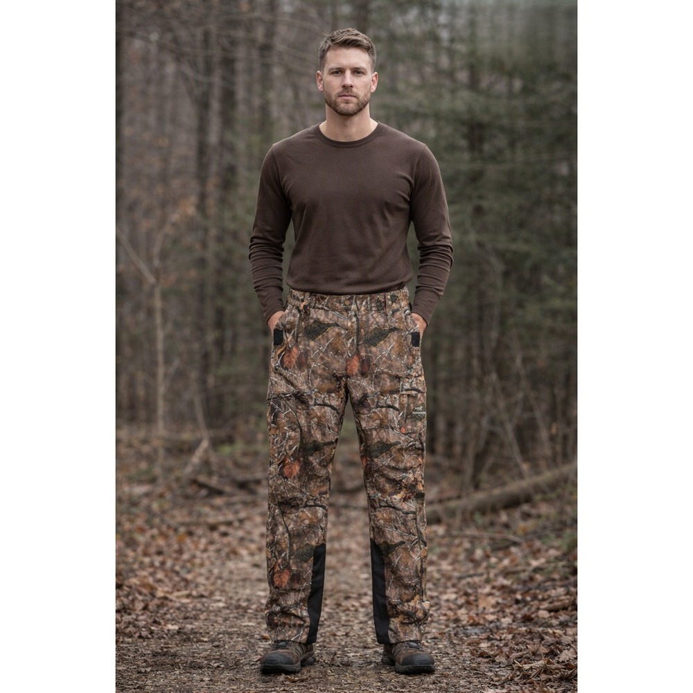 BassDash Camo Pants Men's 42x32 Walker Waterproof Hunting Fishing Ankle Zip NWT